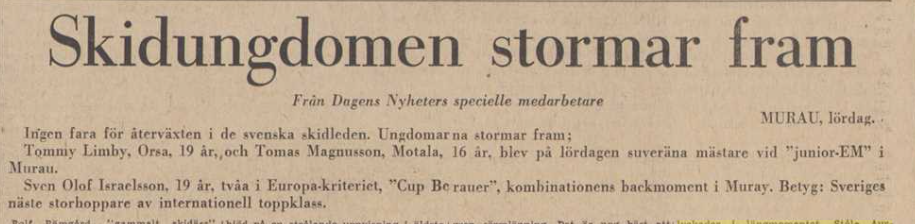 Faksimile Dagens Nyheter 5.2.1967