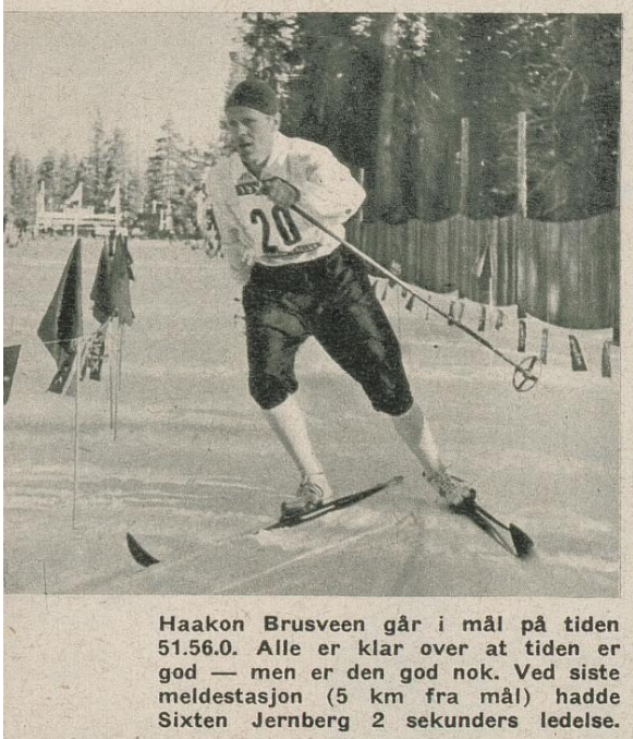 Faksimile Nå nr 10/1960 - Bilde og tekst om OL-gullvinner Håkon Brusveen.